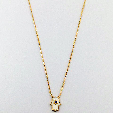 Gammie Hamsa Hand Enamel Fine Chain Necklace - Gammies - Jewellery - Paloma + Co Adelaide Boutique