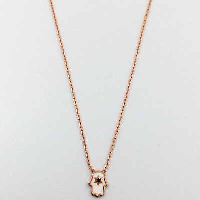 Gammie Hamsa Hand Enamel Fine Chain Necklace - Gammies - Jewellery - Paloma + Co Adelaide Boutique