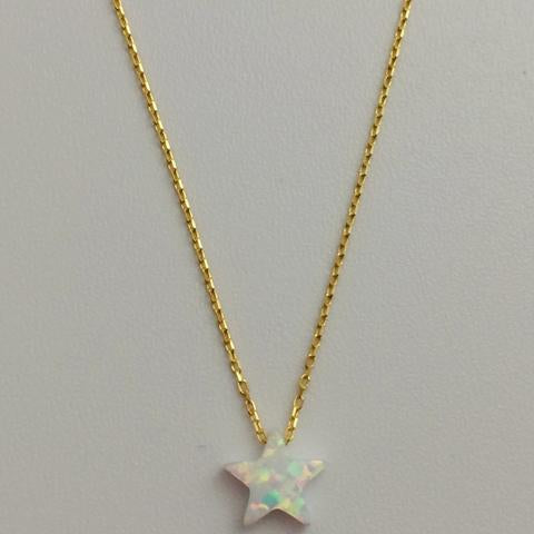 Gammie Opal Star Fine Chain Gold Plated Necklace - Gammies - Jewellery - Paloma + Co Adelaide Boutique