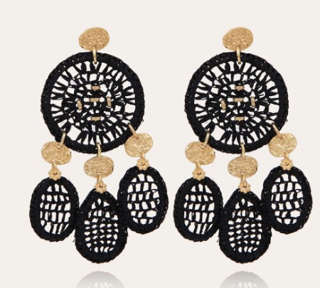 Gas Bijoux Fanfaria Rafia Earrings