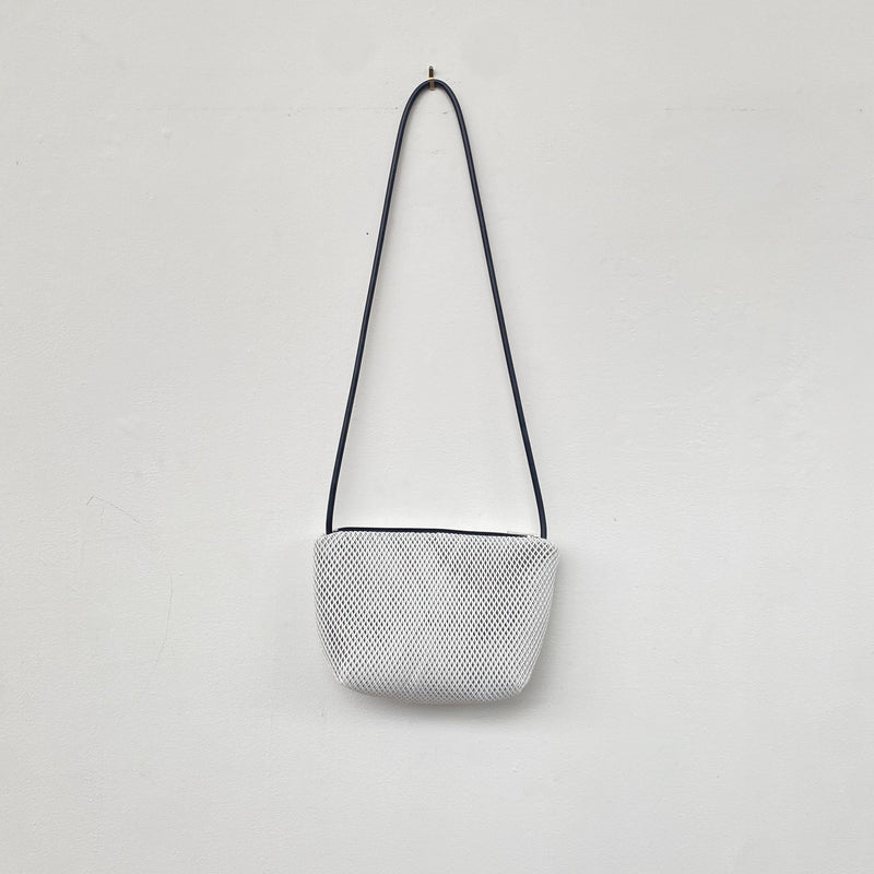 InZu Mouse White Mesh Crossbody Bag