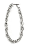 Iron Clay Sterling Silver Multi Circle Chain Necklace