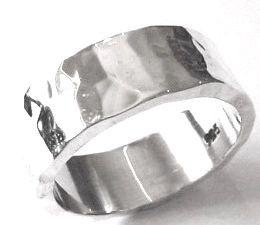 Iron Clay Sterling Silver Wide  Ring