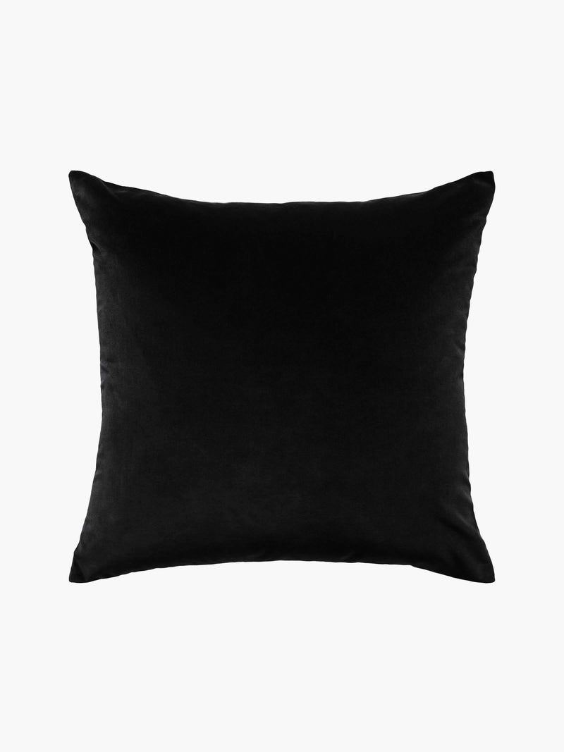 L and M Home Etro Black Velvet and Linen Cushion
