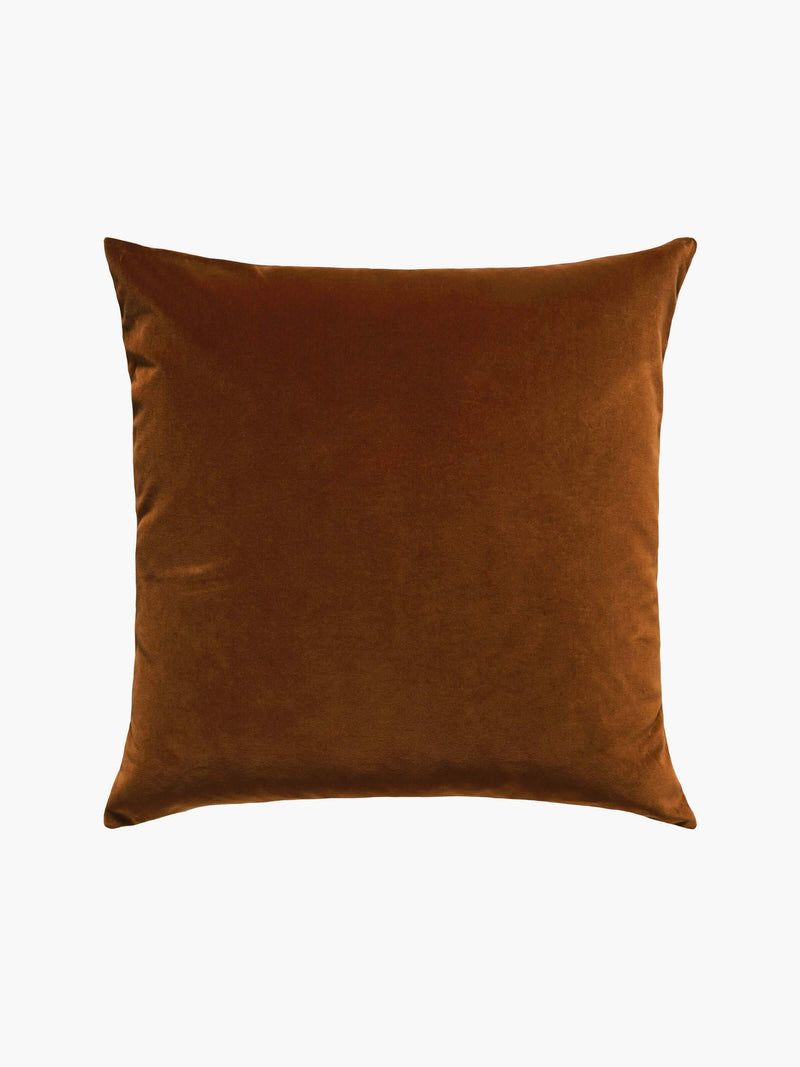 L and M Home Etro Tobacco Velvet and Linen Cushion