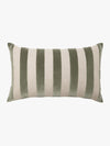 L and M Home Etro Luxury Velvet and Linen Stripe Cushion Eucalypt