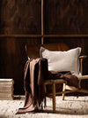 L and M Home Cashmere Throw Chestnut Rye