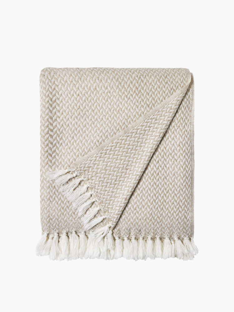 L&M Home Cashmere Copenhagen Wheat Throw