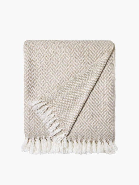 L&M Home Cashmere Copenhagen Wheat Throw
