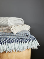 L and M Home Cashmere Copenhagen Navy Throw