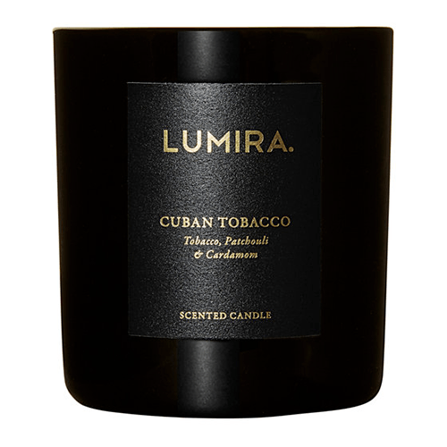 Lumira Glass Scented Candle Cuban Tobacco