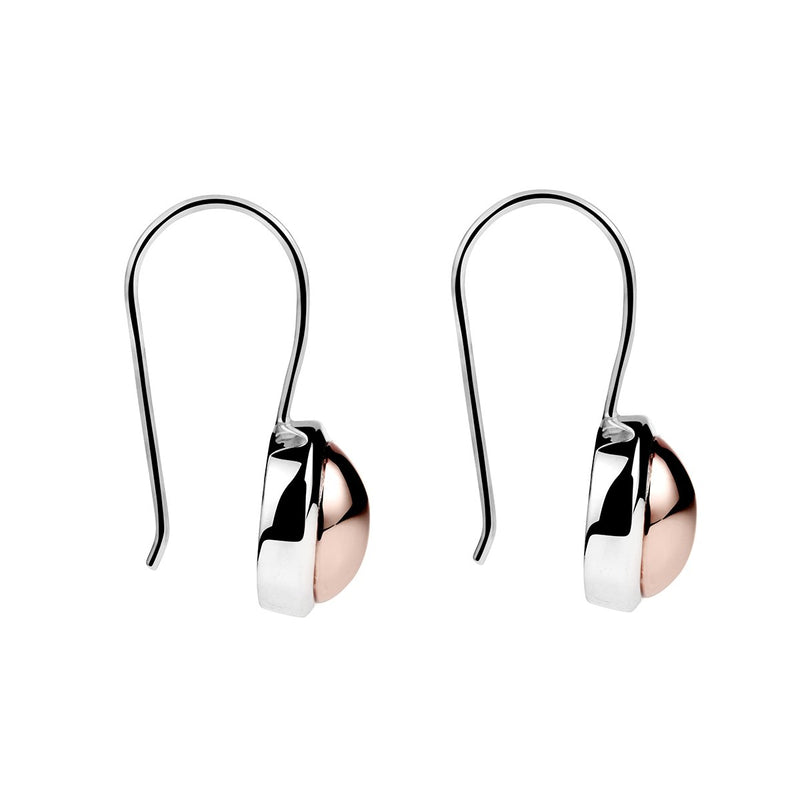 NAJO Rosy Glow Earrings Sterling Silver and Rose Gold
