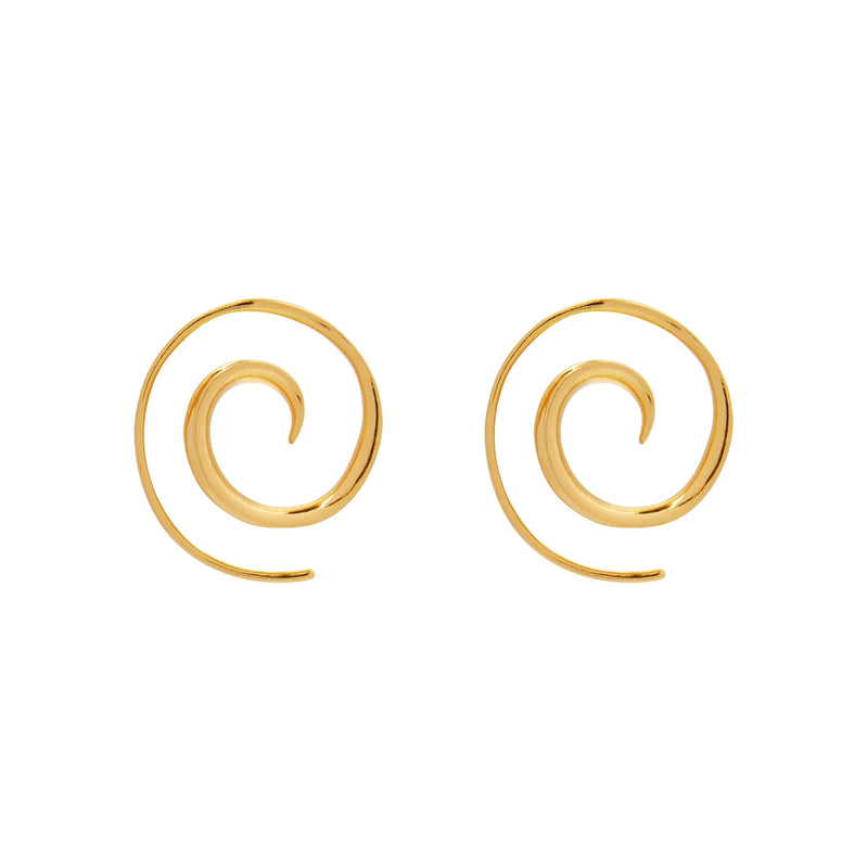 Najo Spiral Yellow Gold Earring