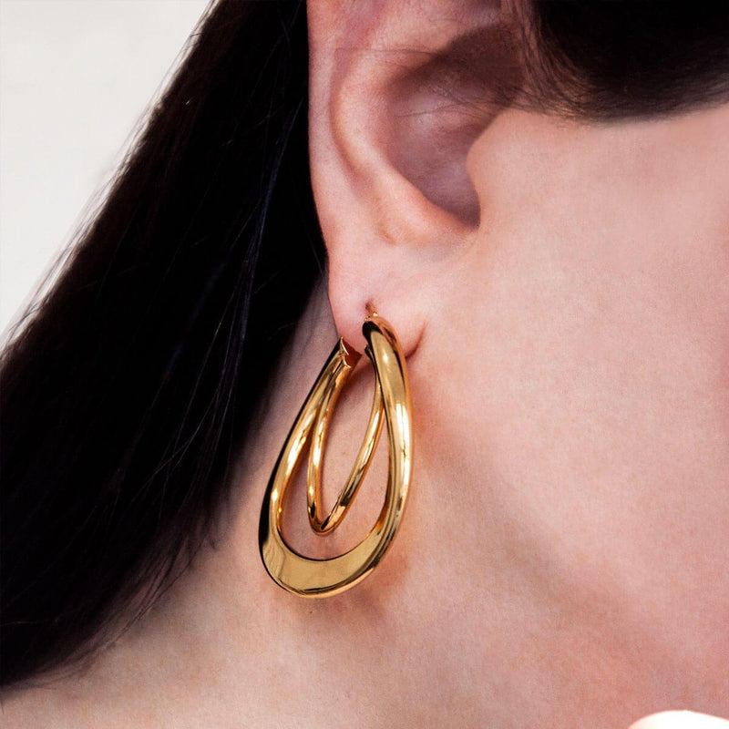 A Najo Earring Strudel Yellow Gold Hoop