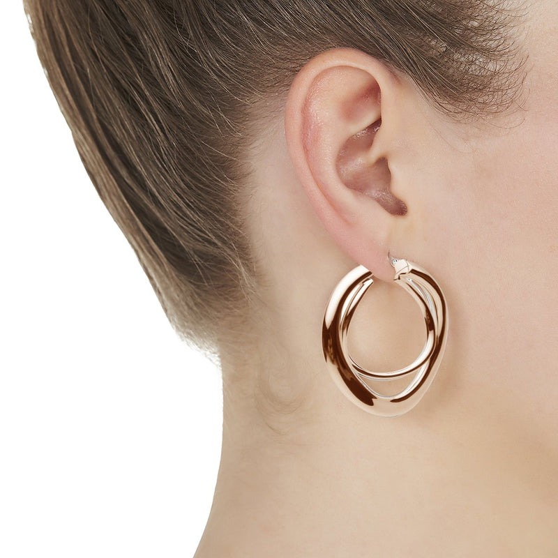 A Najo Strudel Rose Gold Hoop Earrings
