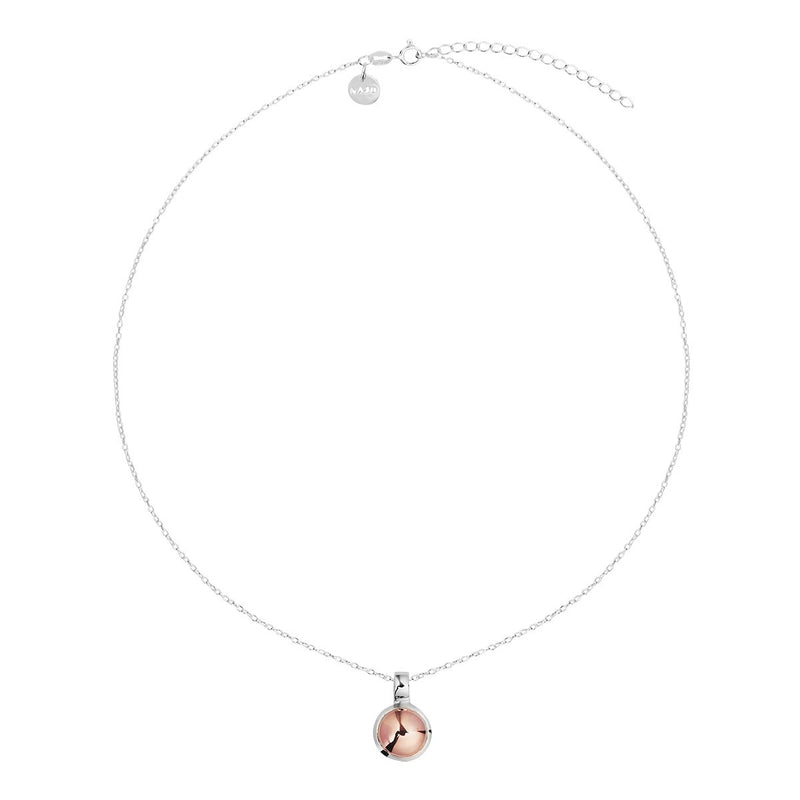 NAJO Rosy Glow Necklace Sterling Silver and Rose gold