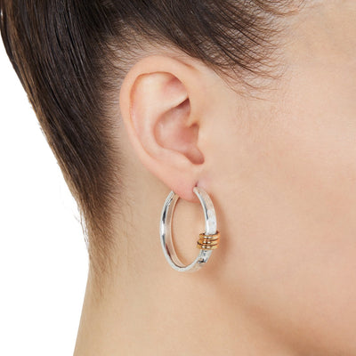 Ironclay Amarres Sterling Silver Hoop Earrings