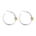 A Najo Tumbaga Amarres Sterling Silver Hoop Earrings