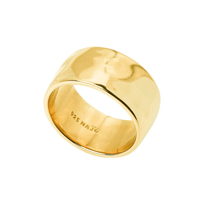 Najo Barber Yellow Gold Wide Ring