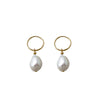 Von Treskow Yellow Gold Hoop Baroque Pearl Earrings - Von Treskow - Jewellery - Paloma + Co Adelaide Boutique