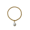 Von treskow Yellow Gold Stretchy Baroque Pearl Bracelet - Von Treskow - Jewellery - Paloma + Co Adelaide Boutique
