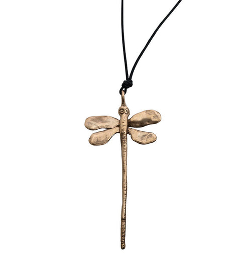 Pesci Che Volano Libillula Bronze Dragonfly Pendant