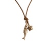 Pesci Che Volano Stelina Mermaid Bronze Pendant with Star