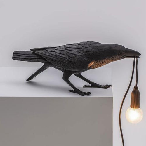Seletti Bird Lamp Playing Black