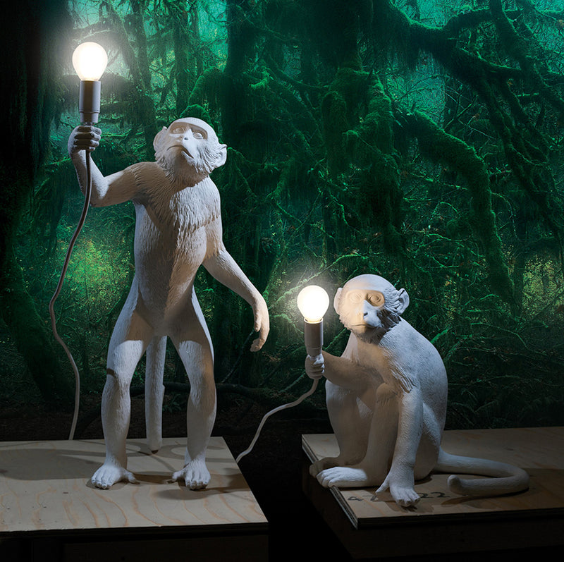 Seletti Monkey Light Sitting - White - SELETTI - Homeware - Paloma + Co Adelaide Boutique