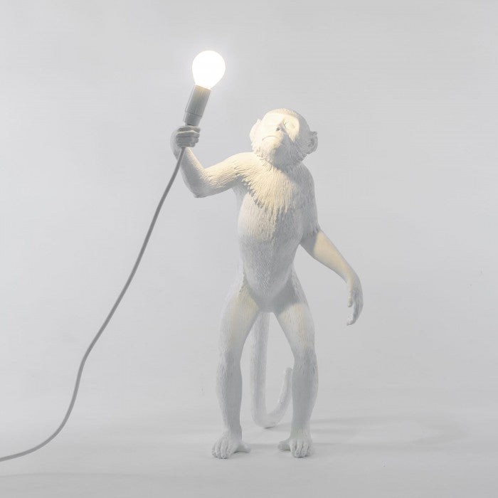 Seletti Monkey Lamp Standing White - SELETTI - Homeware - Paloma + Co Adelaide Boutique
