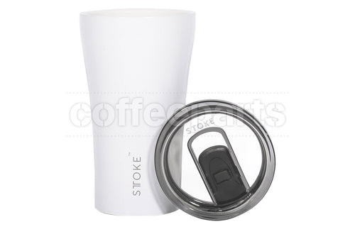 Sttoke Ceramic  Resusable Thermal Coffee Cup 12OZ White - Design Mode International - Homeware - Paloma + Co Adelaide Boutique