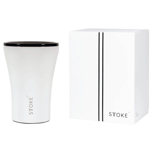 Sttoke Ceramic  Resusable Thermal Coffee Cup White - Design Mode International - Homeware - Paloma + Co Adelaide Boutique