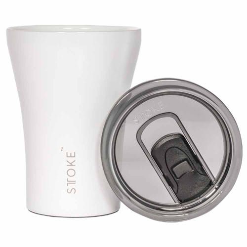 Sttoke Ceramic  Resusable Thermal Coffee Cup White - Design Mode International - Homeware - Paloma + Co Adelaide Boutique