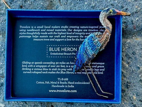 Trovelore Brooch Blue Heron