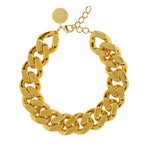 Vanessa Baroni Big Flat Chain Gold Necklace