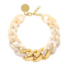 Vanessa Baroni Great Chain pearl Marble and Gold Necklace