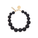 Vanessa Baroni Beads Matt Black Ball Necklace