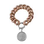 Von Treskow Rose Gold Plated Big Mama Bracelet with Florin Coin