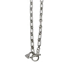 Von Treskow Alternating Link Belcher Silver Necklace