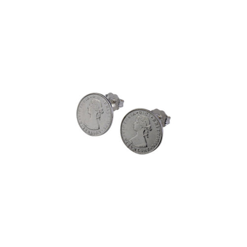 A Von Treskow Mini Coin Studs Earrings