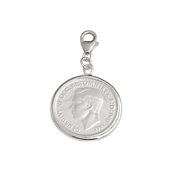 A Von Treskow Florin Coin Charm Sterling Silver