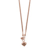 Von Treskow Rose Gold Fine Double Curb Heart Necklace - Von Treskow - Jewellery - Paloma + Co Adelaide Boutique