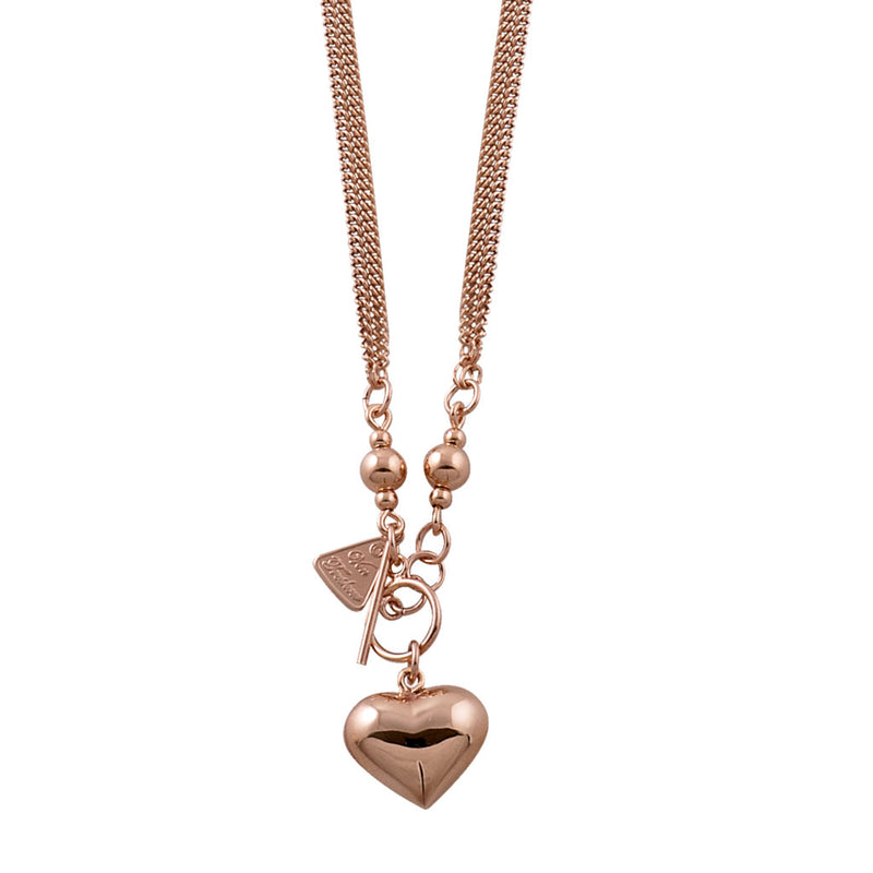 Von Treskow Rose Gold Fine Double Curb Heart Necklace - Von Treskow - Jewellery - Paloma + Co Adelaide Boutique