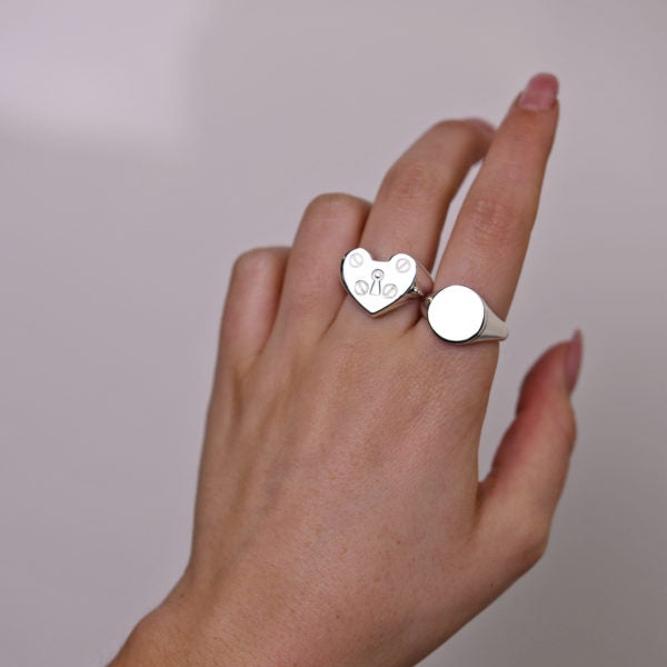 Von Treskow Plain Silver Signet Ring