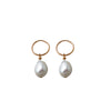 Von Treskow Hoop Baroque Pearl Earrings