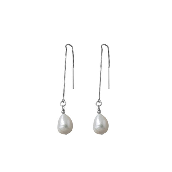 A Von Treskow Baroque Pearl Chain Earring