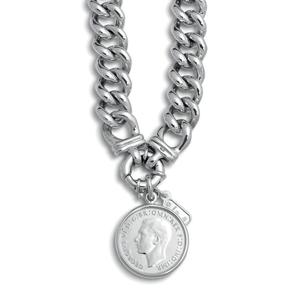 A Von Treskow Medium Mama Sterling Silver Necklace with Florin