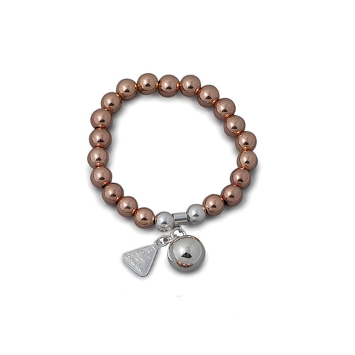 Von Treskow ROSE GOLD STRETCHY BRACELET WITH CHIME BALL (8mm ball) - Von Treskow - Jewellery - Paloma + Co Adelaide Boutique