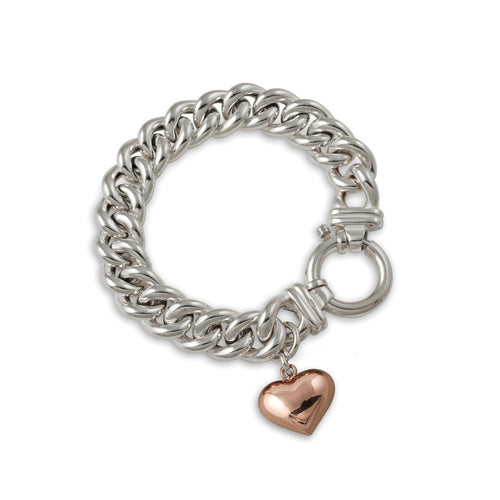 Von Treskow SMALL MAMA BRACELET WITH ROSE GOLD HEART - Von Treskow - Jewellery - Paloma + Co Adelaide Boutique