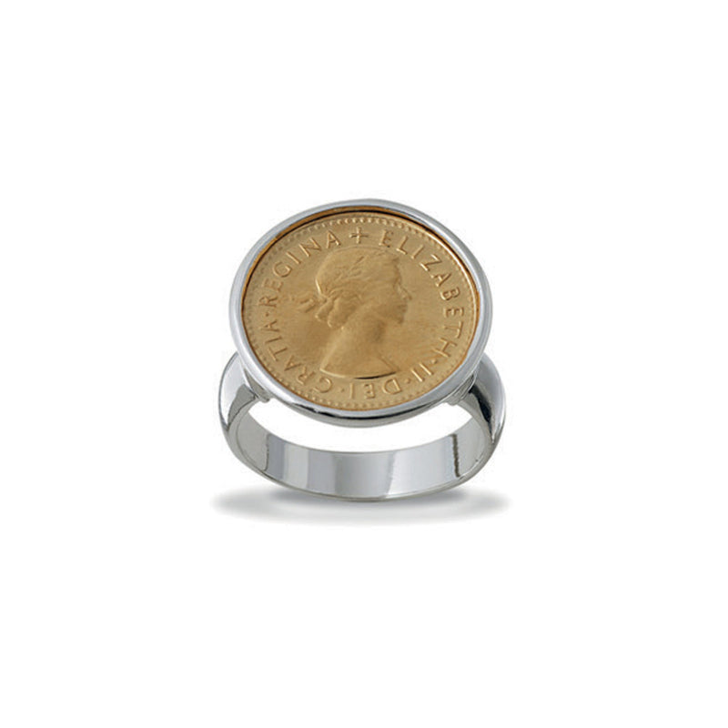 Von Treskow YELLOW GOLD THREEPENCE COIN RING - Von Treskow - Jewellery - Paloma + Co Adelaide Boutique